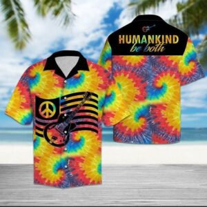 Tie Dye Hippie Guitar Peace Love Tropical Hawaiian Aloha Hawaiian Shirtss  - Thelegend59