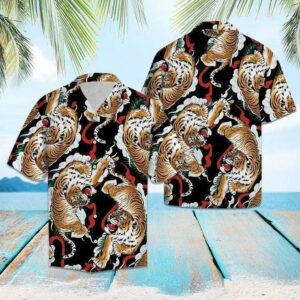 Tiger Beauty Hippie Hawaiian Aloha Hawaiian Shirtss  - Thelegend59