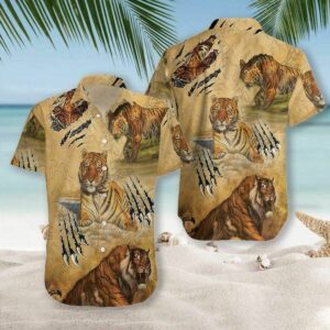 Tiger Claw Colorful Awesome Hawaiian Shirt  - Thelegend59