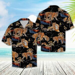 Tiger On Vacation Multicolor Amazing Design Hawaiian Shirt  - Thelegend59