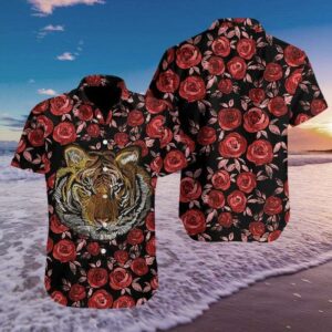 Tiger Rose Hawaiian Shirt  - Thelegend59