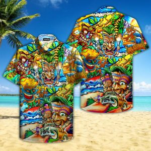 Tiki Awesome Funny Hawaiian Shirt  - Thelegend59