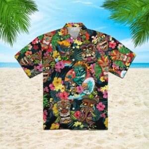 Tiki Awesome Hawaiian Shirt - Unisex - Full Size - Adult - Colorful -  - Thelegend59