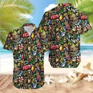 Tiki Doodles Hawaiian Shirt  - Thelegend59