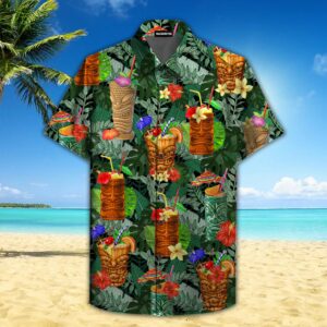 Tiki Drink Cocktail Hawaiian Shirt  - Thelegend59