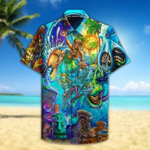 Tiki Mermaid Island Hawaiian Shirt  - Thelegend59