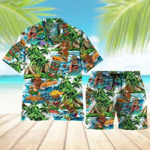 Tiki Surfing Hawaiian Shirt  - Thelegend59