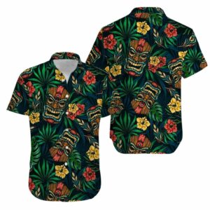Tiki Tropical ?Leaves Aloha Hawaiian Shirts  - Thelegend59