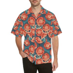 Tomato Pattern Background Men'S All Over Print Hawaiian Shirt  - Thelegend59