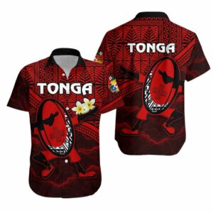 Tonga Rugby Hawaiian Shirt Dab Trend Creative  - Thelegend59