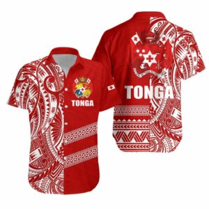 Tonga Rugby Hawaiian Shirt Rustic  - Thelegend59