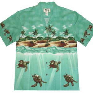 Totally Turtle Greenhawaiian Shirt Made In Hawaii - Summer Hawaiian Shirts - Beach Hawaiian Shirtss  - Thelegend59