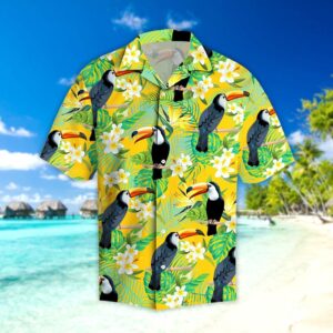 Toucan Hawaiian Beach Hawaiian Shirts  - Thelegend59