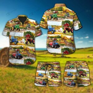 Tractor Hawaiian Shirt Set  - Thelegend59