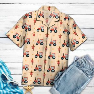 Tractor Peach Best Design Hawaiian Shirt  - Thelegend59