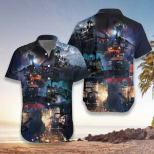 Train Locomotive Hawaiian Shirt  - Thelegend59