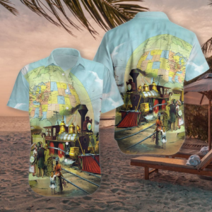 Transcontinental Locomotive Hawaiian Shirt  - Thelegend59