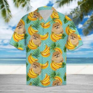 Tropical Banana Pomeranian Green Best Design Hawaiian Shirt  - Thelegend59