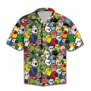 Tropical Bird Hawaiian Aloha Hawaiian Shirtss Colorful Parrots  - Thelegend59