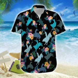Tropical Bull Riding Hawaiian Shirt  - Thelegend59