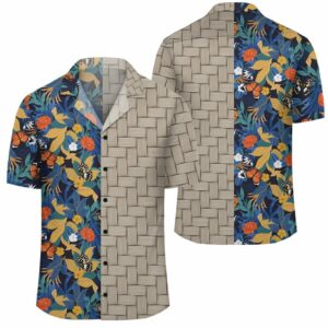 Tropical Buttterfly And Flower Lauhala Moiety Hawaiian Shirt  - Thelegend59