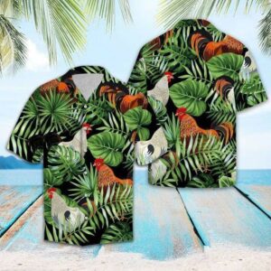 Tropical Chicken Hawaiian Aloha Hawaiian Shirtss  - Thelegend59