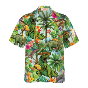 Tropical Dinosaur Hawaiian Shirt - For Men And Women - Kids  - Thelegend59