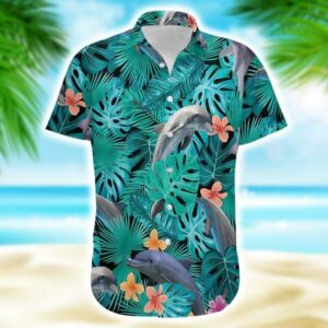 Tropical Dolphins Hawaiian Shirt  - Thelegend59
