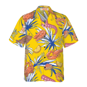 Tropical Floral Seafood Hawaiian Shirt - For Men And Women - Kids  - Thelegend59