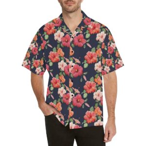Tropical Flower Pattern Print Design Tf0 Hawaiian Shirt  - Thelegend59