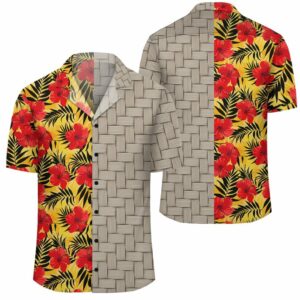 Tropical Flowers And Palm Leaves Lauhala Moiety Hawaiian Shirt  - Thelegend59