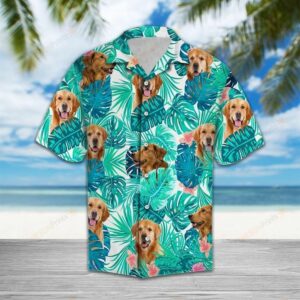 Tropical Golden Retriever Multicolor Best Design Hawaiian Shirt  - Thelegend59
