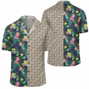 Tropical Hibiscus Lauhala Moiety Hawaiian Shirt  - Thelegend59
