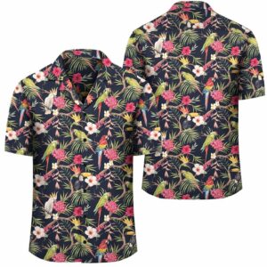 Tropical Hibiscus Strelitzia Palm Leaves Hawaiian Shirt  - Thelegend59