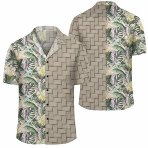 Tropical Jungle Parrots And Flamingos Lauhala Moiety Hawaiian Shirt  - Thelegend59