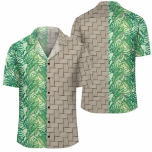 Tropical Leaves Jungle Monstera Leaf Lauhala Moiety Hawaiian Shirt  - Thelegend59