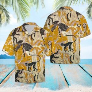Tropical Monkey Orange Amazing Design Hawaiian Shirt  - Thelegend59