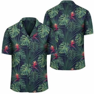 Tropical Monstera Leaf Green Hawaiian Shirt  - Thelegend59