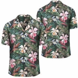 Tropical Monstera Leaf Red Hawaiian Shirt  - Thelegend59