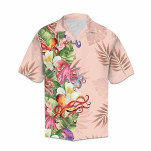 Tropical Octopus Pink Amazing Design Hawaiian Shirt  - Thelegend59
