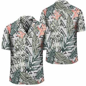 Tropical Palm Leaves And Flowers Hawaiian Shirt  - Thelegend59