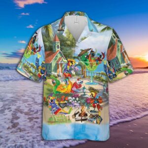 Tropical Parrot Summer Beaches Unisex Aloha Hawaiian Shirts  - Thelegend59
