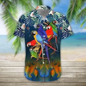 Tropical Parrtots Hawaiian Aloha Hawaiian Shirtss  - Thelegend59