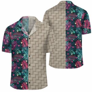 Tropical Pattern Lauhala Moiety Hawaiian Shirt  - Thelegend59