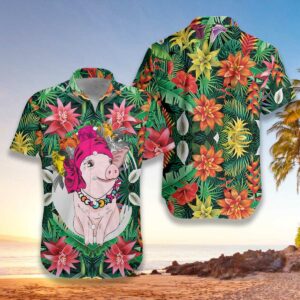 Tropical Pig Hawaiian Shirt  - Thelegend59