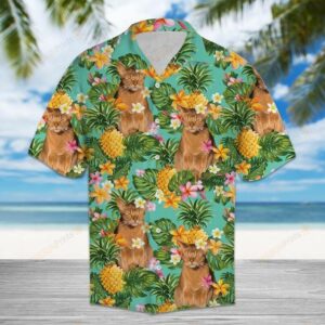 Tropical Pineapple Abyssinian Multicolor Unique Design Hawaiian Shirt  - Thelegend59