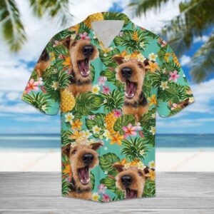 Tropical Pineapple Airedale Terrier Multicolor Nice Design Hawaiian Shirt  - Thelegend59