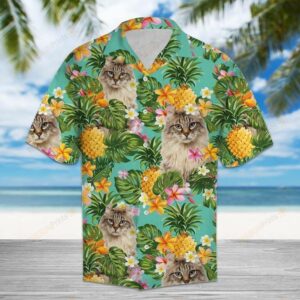 Tropical Pineapple American Curl Multicolor Best Design Hawaiian Shirt  - Thelegend59