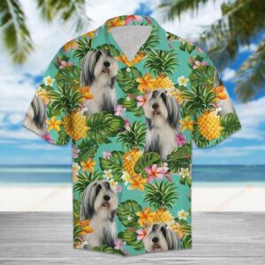 Tropical Pineapple Bearded Collie Multicolor Best Design Hawaiian Shirt  - Thelegend59