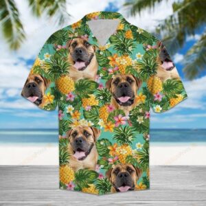 Tropical Pineapple Boerboel Multicolor Best Design Hawaiian Shirt  - Thelegend59